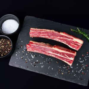 Fresh beef ribs ready for BBQ or braising