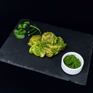 Fresh chicken green nibbles marinated in herb seasoning