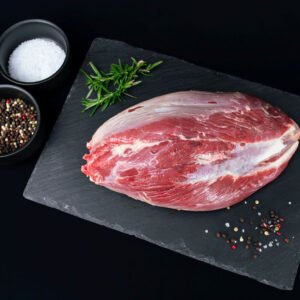 Fresh boneless beef shin cut for slow cooking