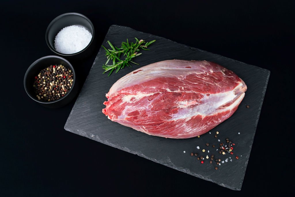 Fresh boneless beef shin cut for slow cooking