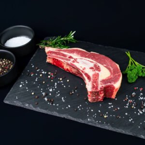 Juicy beef brisket ready for smoking or roasting